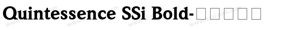 Quintessence SSi Bold字体转换